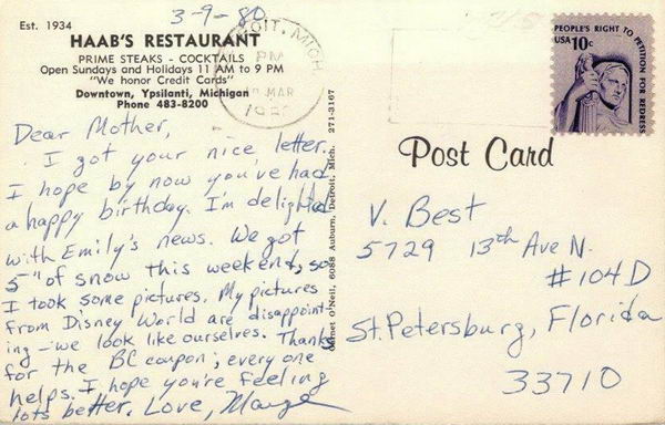 Haabs Restaurant - Old Postcard Photo (newer photo)